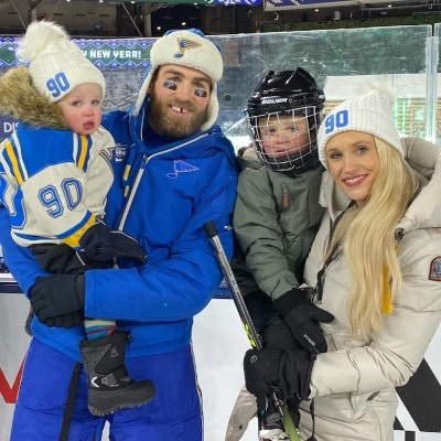 Dayna Douros with husband and sons